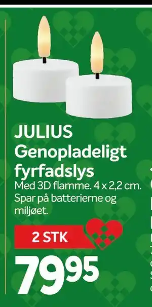 JULIUS Genopladeligt fyrfadslys, DKK 79.95