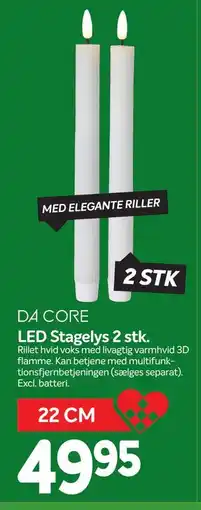 Din Isenkræmmer LED Stagelys 2 stk., DKK 49.95 tilbud