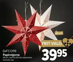 Din Isenkræmmer Papirstjerne, DKK 39.95 tilbud