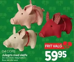 Din Isenkræmmer Julegris med sløjfe, DKK 59.95 tilbud