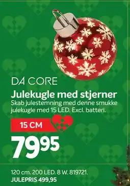 Din Isenkræmmer Julekugle med stjerner, DKK 79.95 tilbud