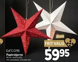 Din Isenkræmmer Papirstjerne, DKK 59.95 tilbud