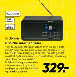 Bilka Denver DIR-200 internet radio, DKK 329 tilbud