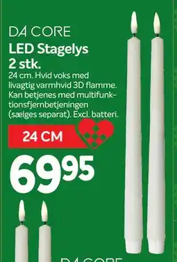 Din Isenkræmmer LED Stagelys 2 stk., DKK 69.95 tilbud