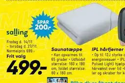 Bilka Saunatæppe, DKK 499 tilbud