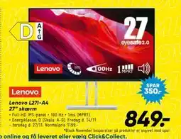 Bilka Lenovo L27I-A4 27” skærm, DKK 849 tilbud
