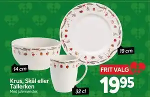 Krus, Skål eller Tallerken, DKK 19.95