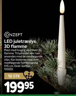 Din Isenkræmmer LED juletræslys 3D flamme, DKK 199.95 tilbud