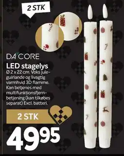 Din Isenkræmmer LED stagelys, DKK 49.95 tilbud