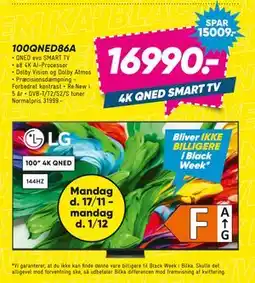 Bilka LG 100QNED86A, DKK 16990 tilbud