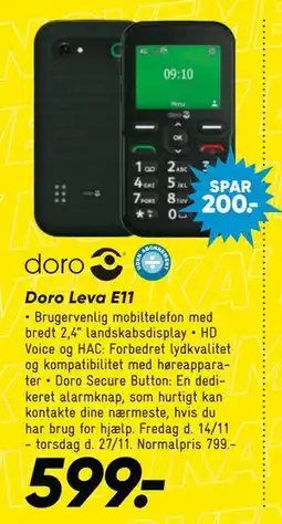 Bilka Doro Leva E11, DKK 599 tilbud