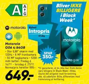 Bilka Motorola G06 4/64GB, DKK 649 tilbud