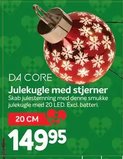 Din Isenkræmmer Julekugle med stjerner, DKK 149.95 tilbud