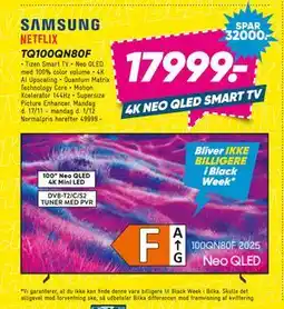 Bilka SAMSUNG TQ100QN80F, DKK 17999 tilbud