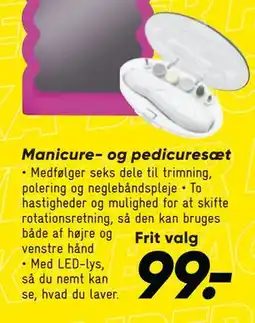 Bilka Manicure- og pedicuresæt, DKK 99 tilbud