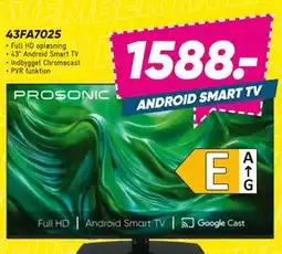 Bilka PROSONIC 43FA7025, DKK 1588 tilbud