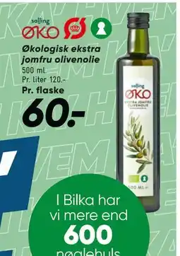 Bilka Økologisk ekstra jomfru olivenolie, DKK 60 tilbud