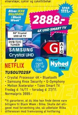 Bilka SAMSUNG TU50U7025F, DKK 2888 tilbud