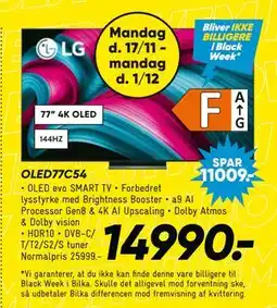 Bilka LG OLED77C54, DKK 14990 tilbud
