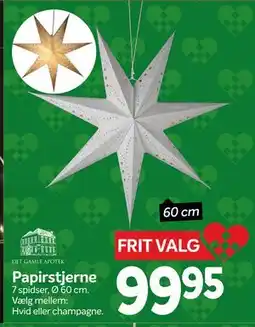 Din Isenkræmmer Papirstjerne, DKK 99.95 tilbud