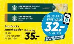 Bilka Starbucks kaffekapsler, DKK 35, App-pris tilbud
