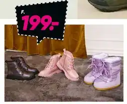 Bilka Støvler med glitter. Lilla støvler, DKK 199 tilbud