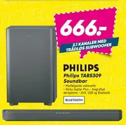Bilka Philips TAB5309 Soundbar, DKK 666 tilbud