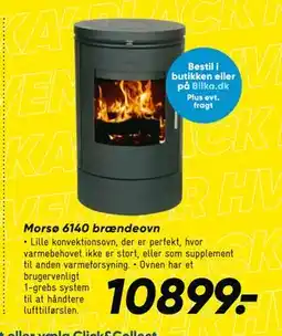 Bilka Morsø 6140 brændeovn, DKK 10899 tilbud