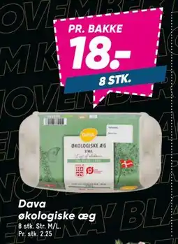 Bilka Dava økologiske æg, DKK 18 tilbud