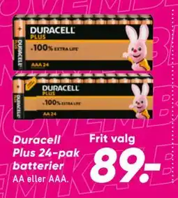 Bilka Duracell Plus 24-pak batterier, DKK 89 tilbud