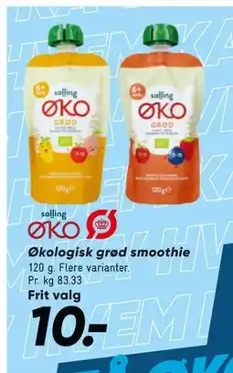 Bilka Økologisk grød smoothie, DKK 10 tilbud