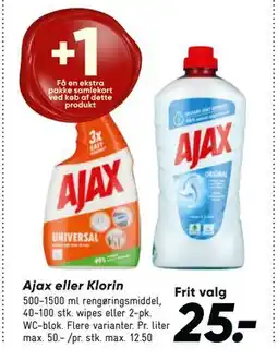 Bilka Ajax eller Klorin, DKK 25 tilbud