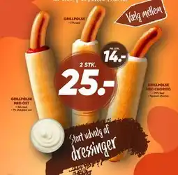 Bilka GRILLPØLSE MED CHORIZO, DKK 25 tilbud