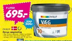 Bilka Dyrup vægmaling, DKK 695 tilbud