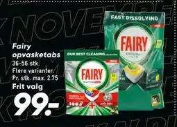 Bilka Fairy opvasketabs, DKK 99 tilbud