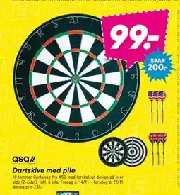 Bilka Dartskive med pile, DKK 99 tilbud