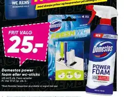Bilka Domestos power foam eller wc-sticks, DKK 25 tilbud