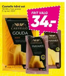 Bilka Castello hård ost, DKK 34 tilbud