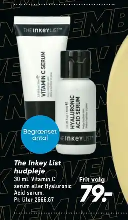 Bilka The Inkey List hudpleje, DKK 79 tilbud