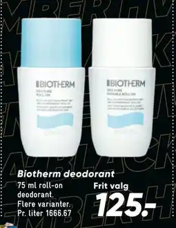 Bilka Biotherm deodorant, DKK 125 tilbud