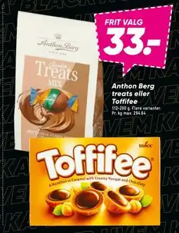 Bilka Anthon Berg treats eller Toffifee, DKK 33 tilbud