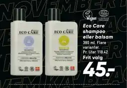 Bilka Eco Care shampoo eller balsam, DKK 45 tilbud