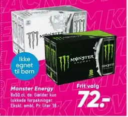 Bilka Monster Energy, DKK 72 tilbud