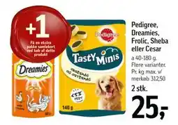 Føtex Pedigree, Dreamies, Frolic, Sheba eller Cesar, DKK 25 tilbud