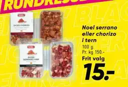 Bilka Noel serrano eller chorizo i tern, DKK 15 tilbud