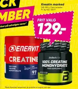 Bilka Kreatin marked, DKK 129 tilbud
