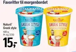 Føtex Naturli’ Greek style, DKK 15 tilbud