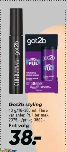 Bilka Got2b styling, DKK 38 tilbud