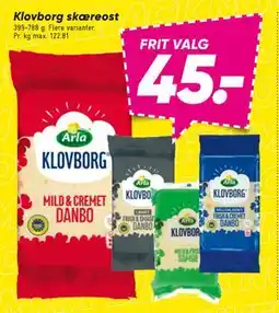 Bilka Klovborg skæreost, DKK 45 tilbud