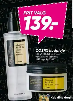Bilka COSRX hudpleje, DKK 139 tilbud